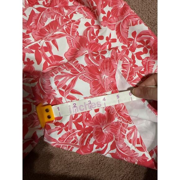 Nautica Men Swim Trucks Swimsuit Size XL Pink Floral Plant Hawaiian 5” Inseam‎ - Picture 4 of 5